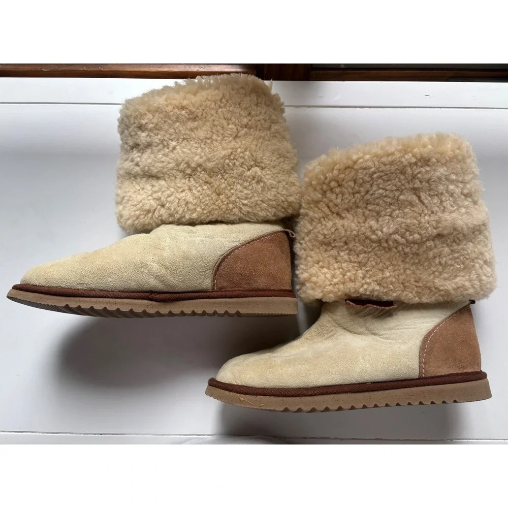 Skinnys Australian Sheepskin Shearling Boots‎ Womens 8 Winter Cozy